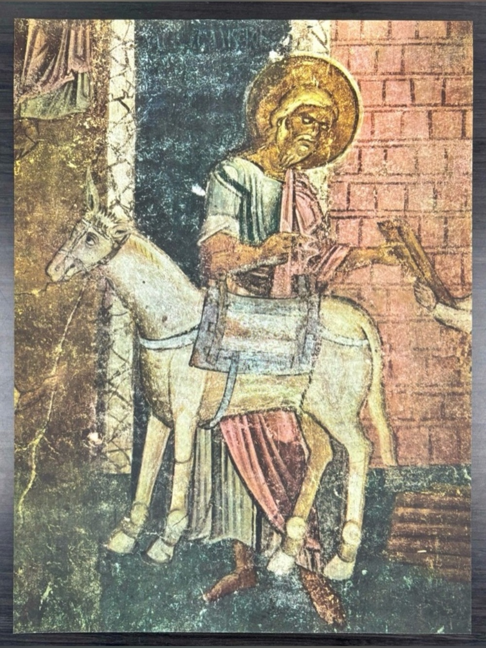 Abraham donkey Original Vintage Fine Art Print Poster Medieval Yugoslavia Wall